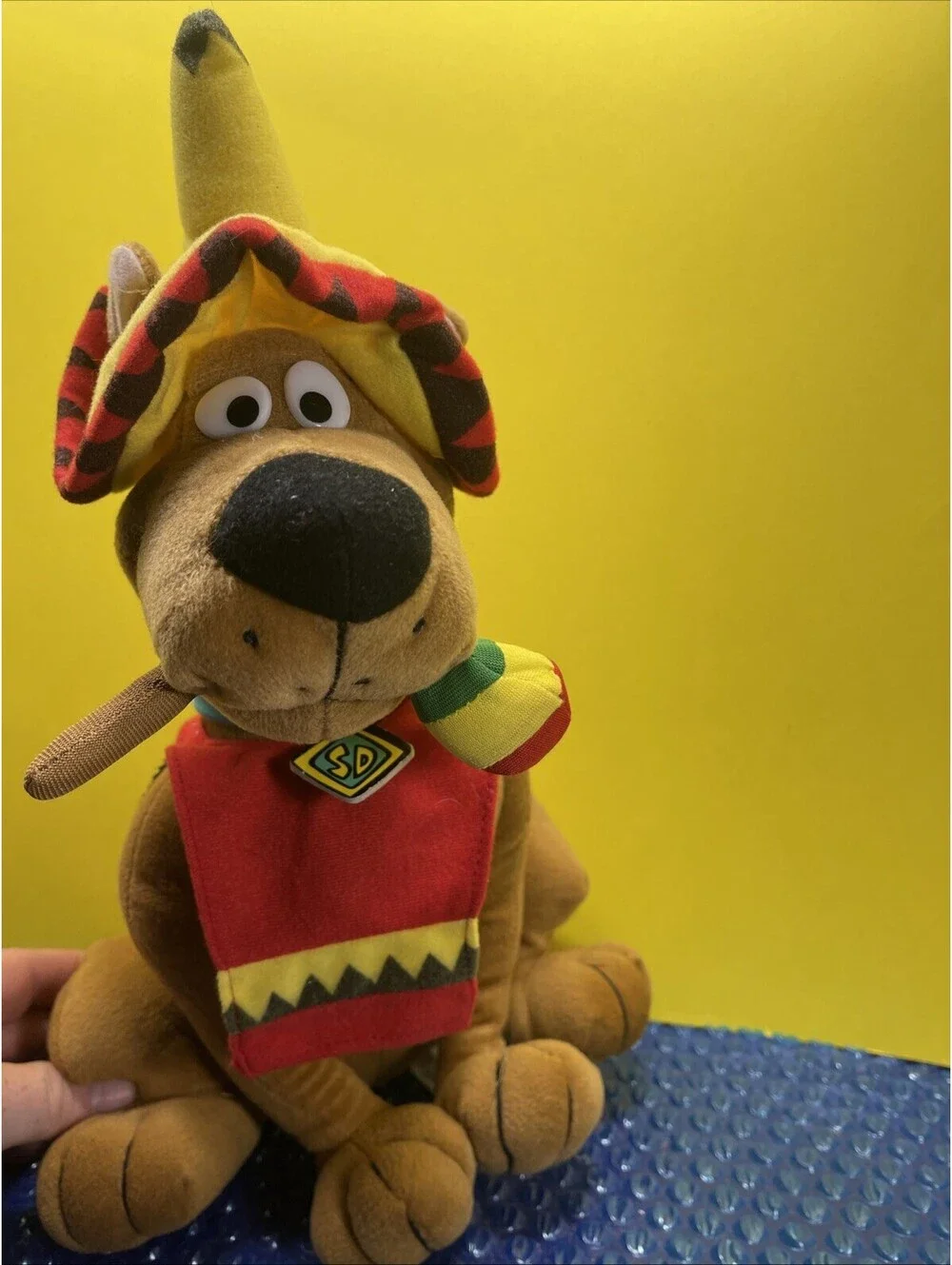 Scooby Doo Mexican Fiesta Sombrero Maraca & Poncho Plush Toy Large 15”